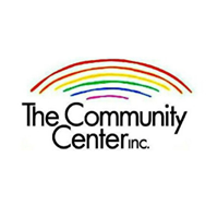 The Community Center inc. with rainbow over the top logo