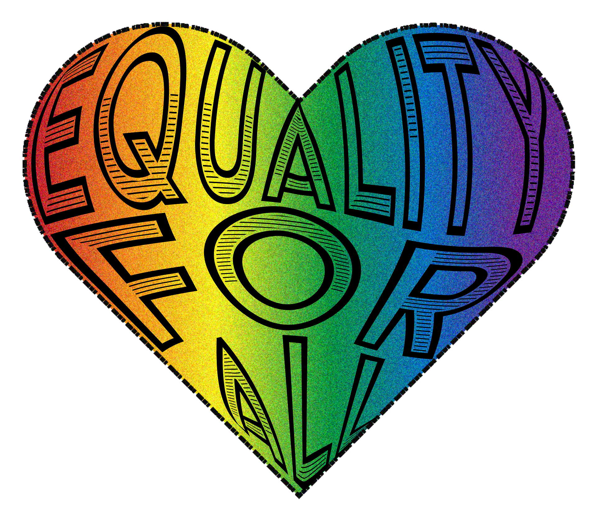 heart with words equality for all