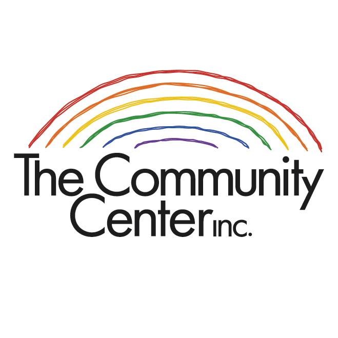 round The Community Center logo with rainbow above words