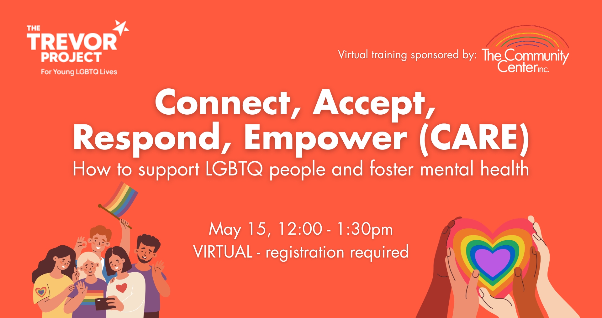 Trevor Project Connect, Accept, Respond, Empower (CARE) training promotional image